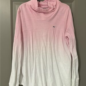 Vineyard Vines Pink and White Ombre Sweatshirt